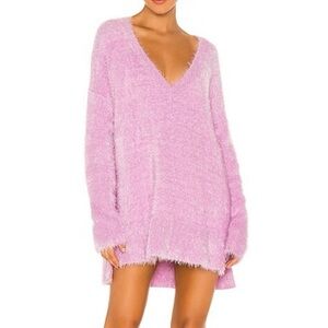 Show Me Your Mumu - Pink Fuzzy Oversized Sweater
